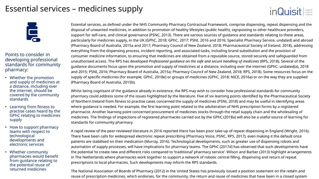Literature review to frame the development of - slide 16 of 30