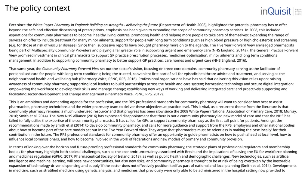 Literature review to frame the development of - slide 5 of 30