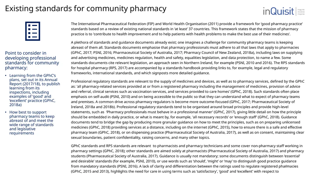 Literature review to frame the development of - slide 6 of 30