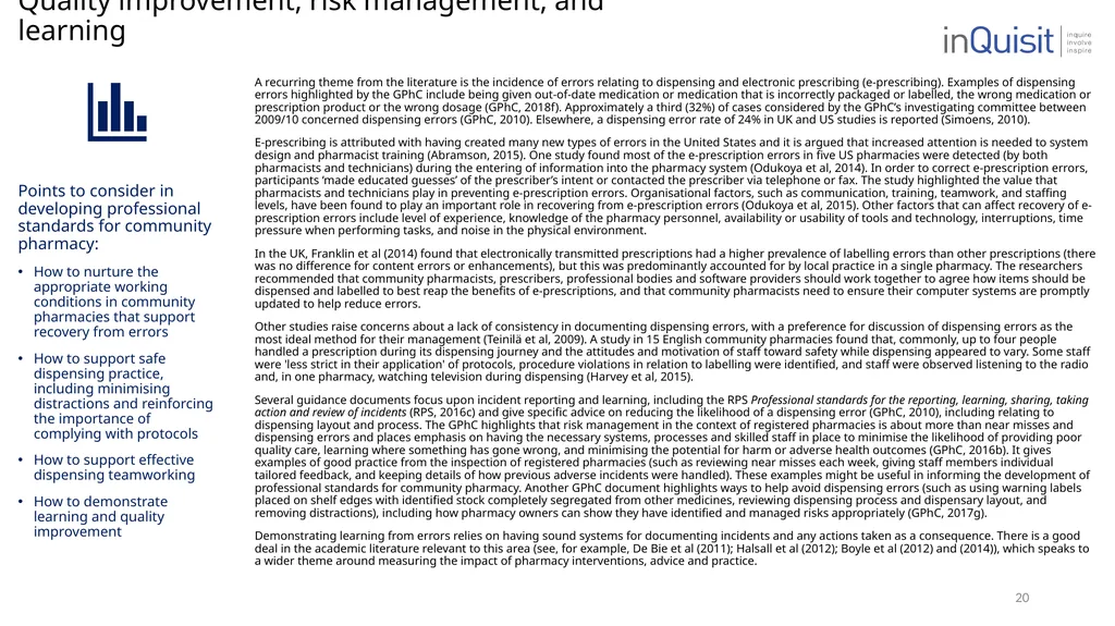 Literature review to frame the development of - slide 20 of 30