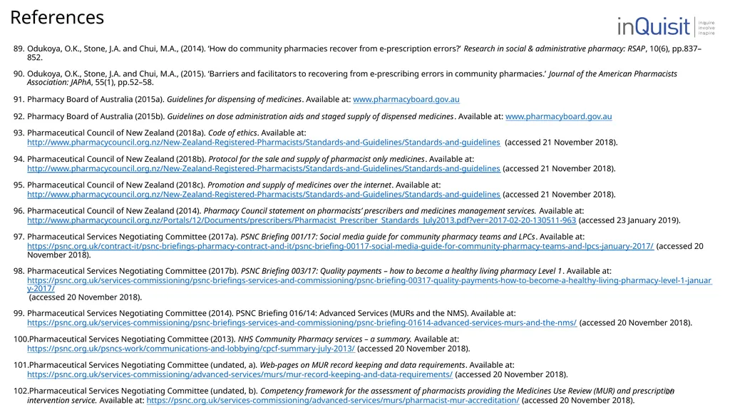 Literature review to frame the development of - slide 26 of 30