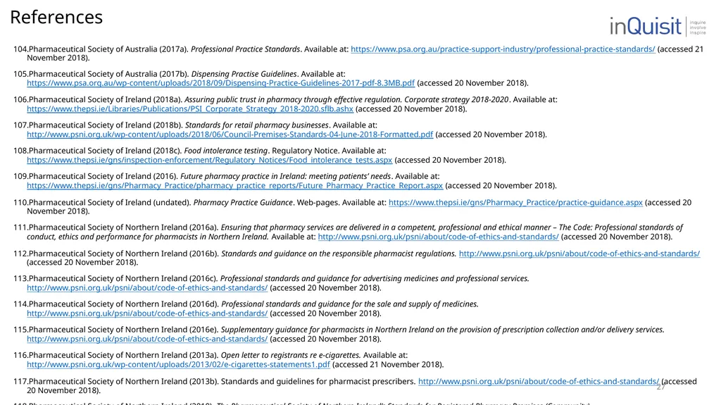 Literature review to frame the development of - slide 27 of 30