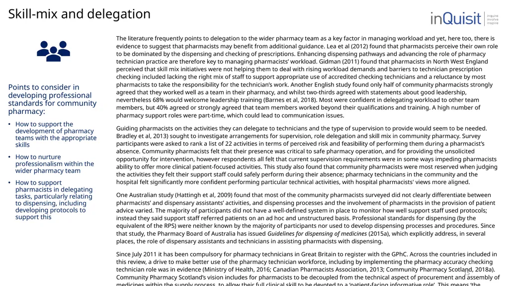 Literature review to frame the development of - slide 15 of 30