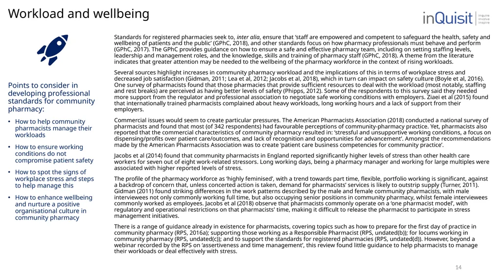 Literature review to frame the development of - slide 14 of 30