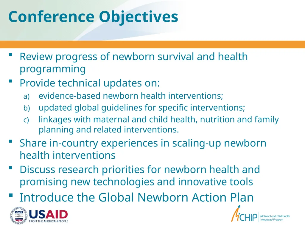 Bending the curve in reducing newborn mortality: - slide 7 of 13