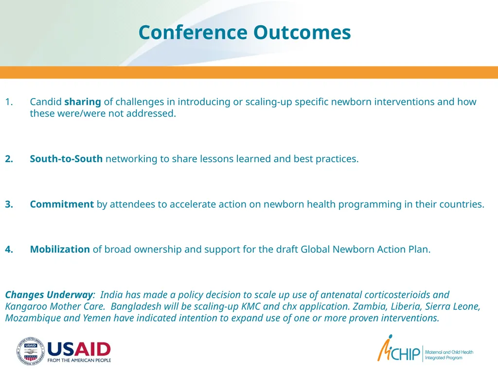 Bending the curve in reducing newborn mortality: - slide 12 of 13