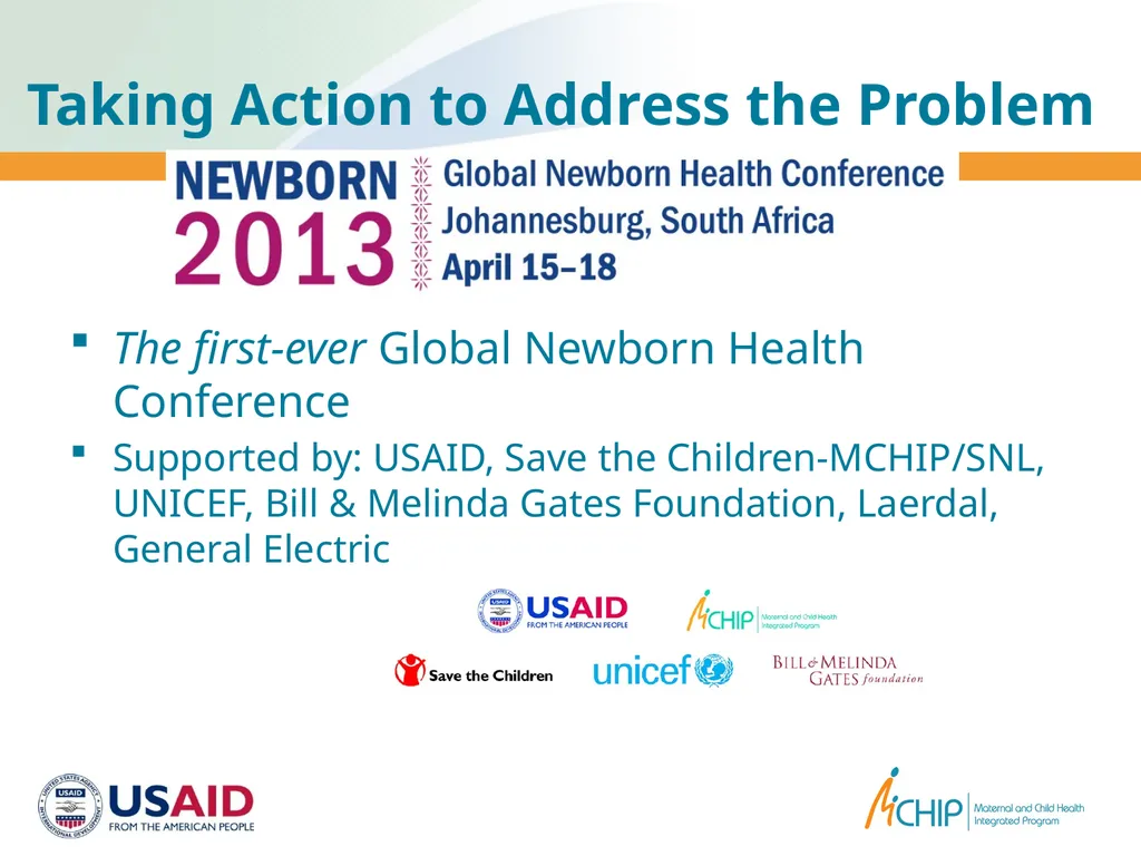 Bending the curve in reducing newborn mortality: - slide 5 of 13