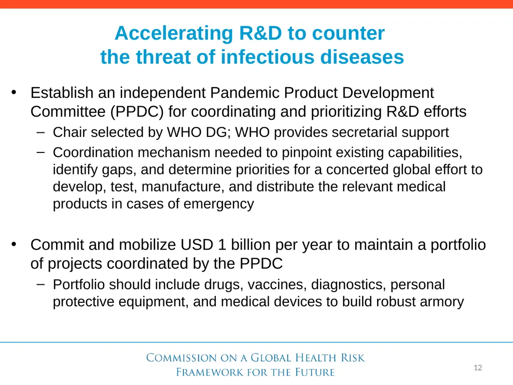 Need for a Global Health Risk Framework Global - slide 23 of 40