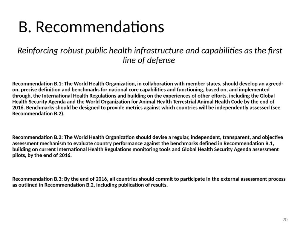 Need for a Global Health Risk Framework Global - slide 31 of 40