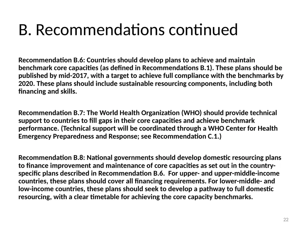 Need for a Global Health Risk Framework Global - slide 33 of 40