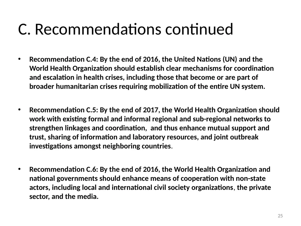 Need for a Global Health Risk Framework Global - slide 36 of 40