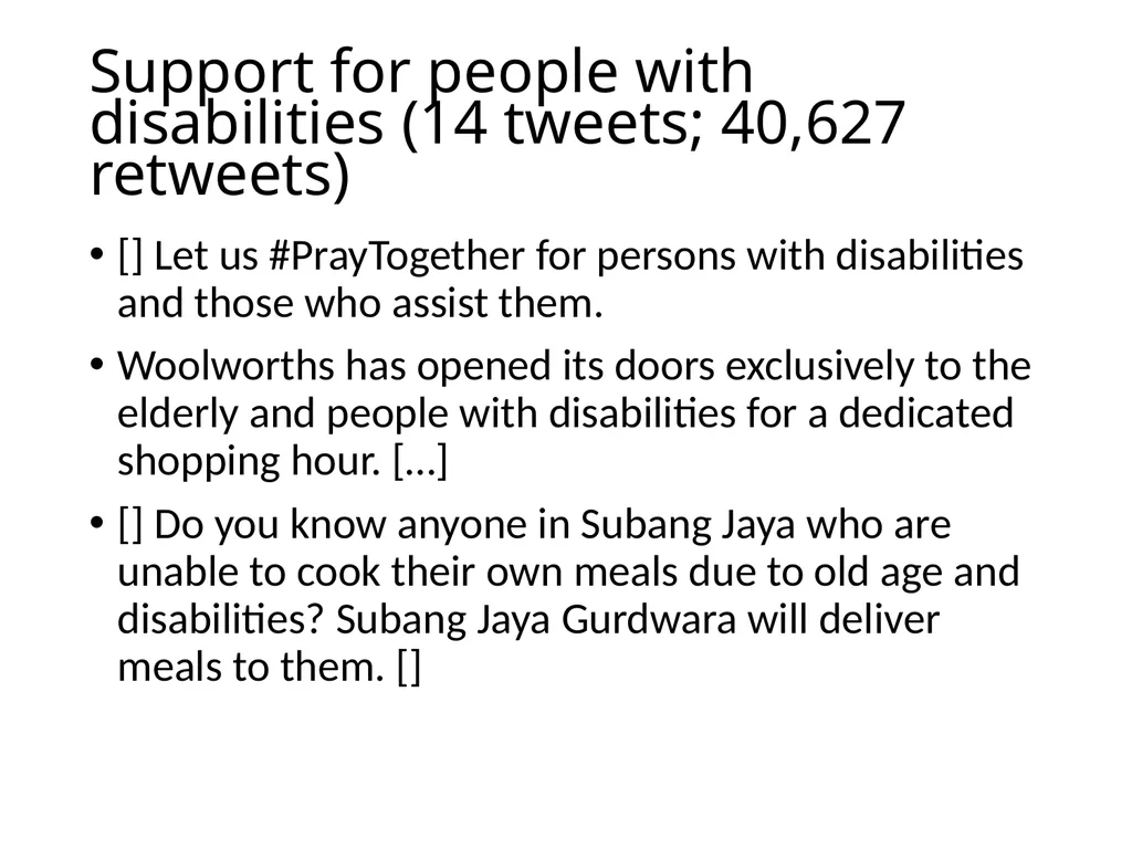 Retweeting COVID-19 disability issues: Risks, - slide 10 of 18