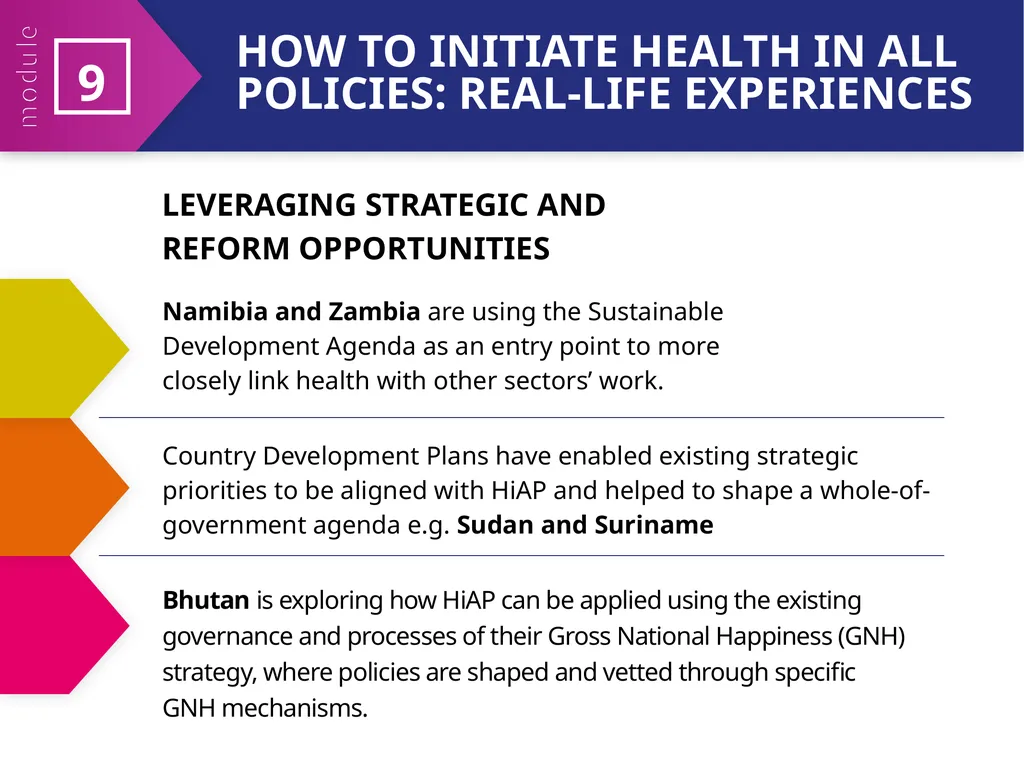 MODULE 9 HiAP implementation at local, regional - slide 7 of 31