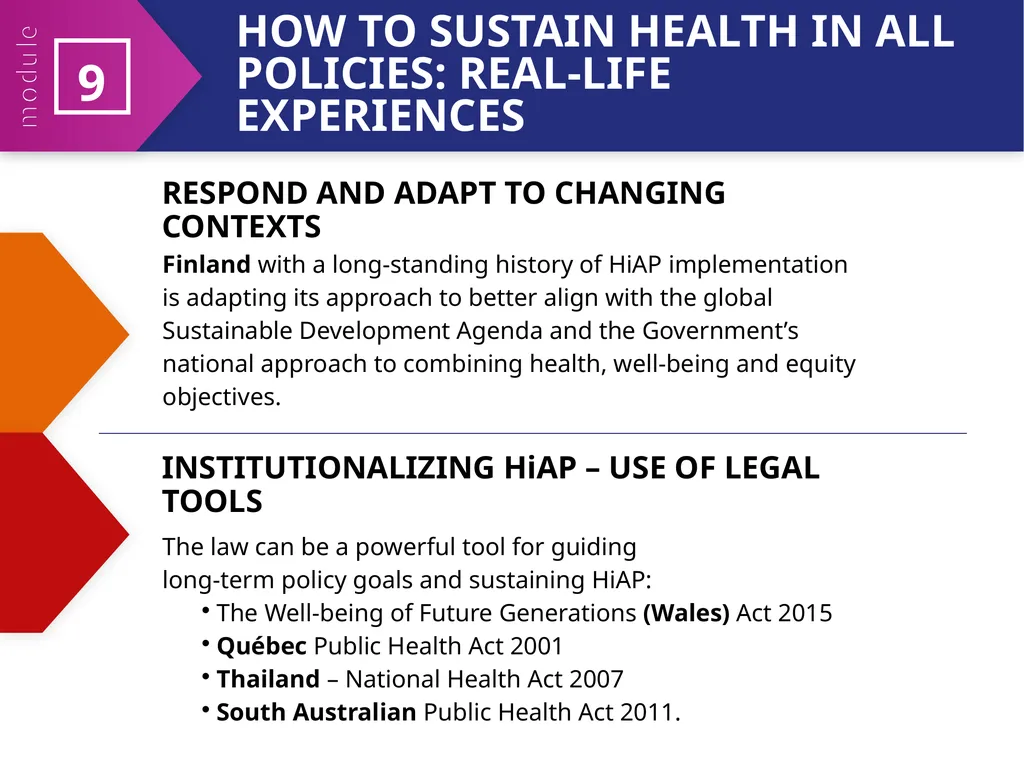 MODULE 9 HiAP implementation at local, regional - slide 14 of 31