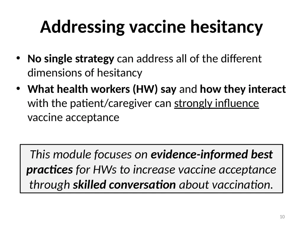Conversations to build trust in vaccination A - slide 10 of 44