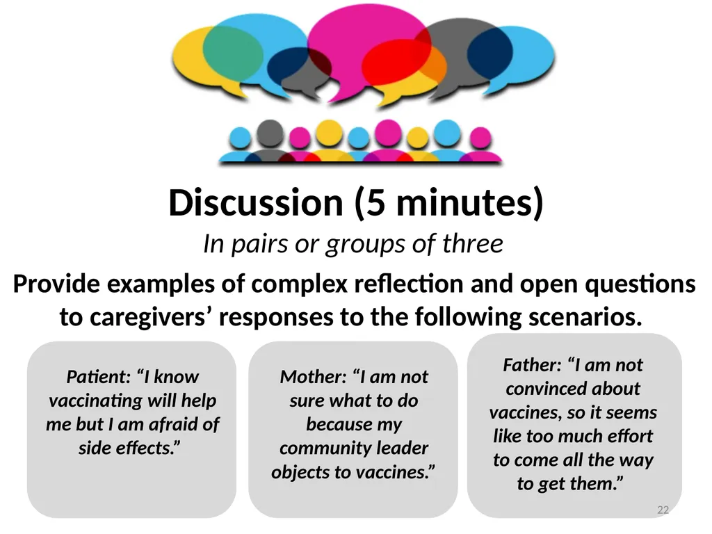 Conversations to build trust in vaccination A - slide 22 of 44