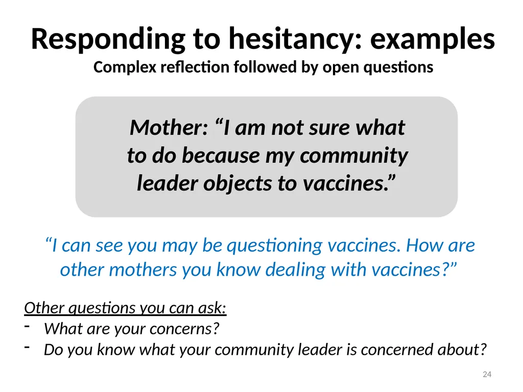 Conversations to build trust in vaccination A - slide 24 of 44