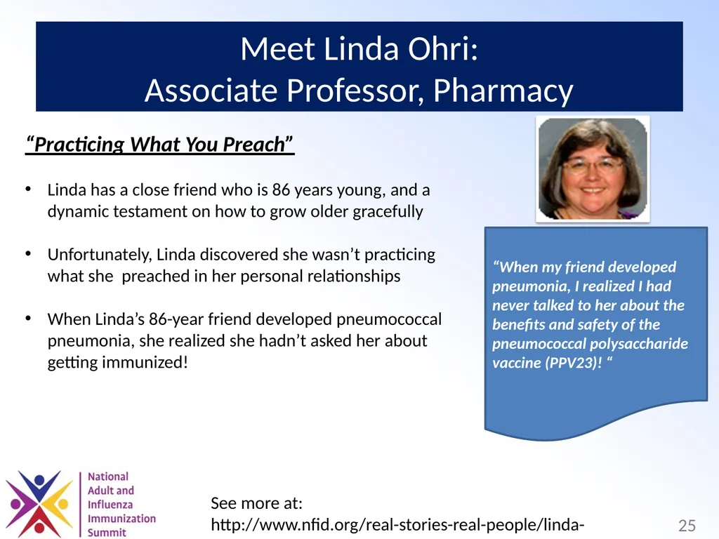 Adults Need Vaccines, Too! Why We Need to Set the - slide 25 of 28