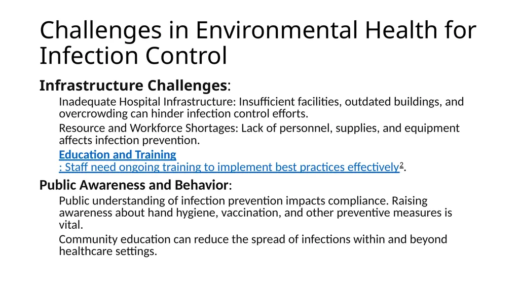 Infection Control and Prevention in Environmental - slide 38 of 49