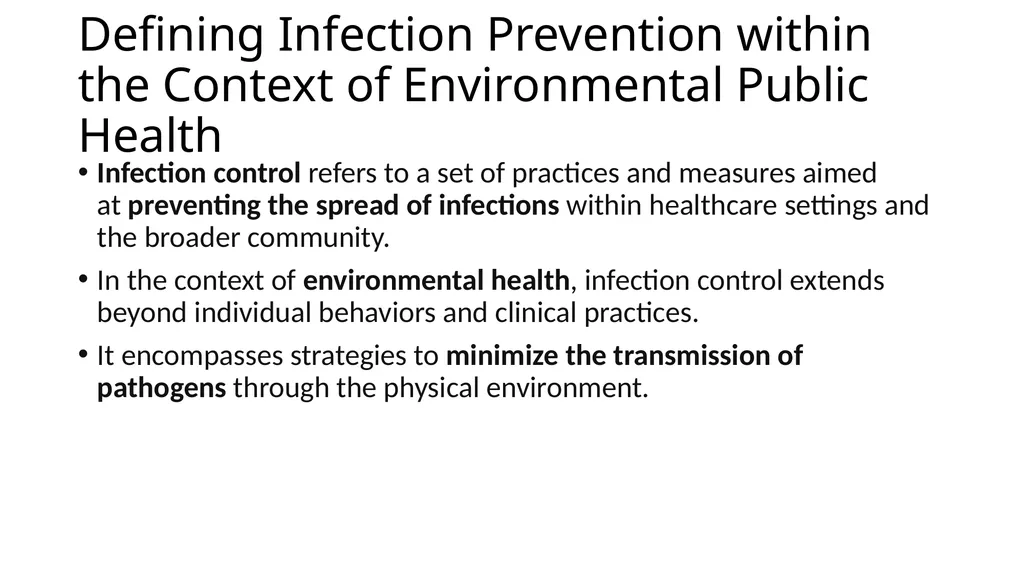 Infection Control and Prevention in Environmental - slide 8 of 49