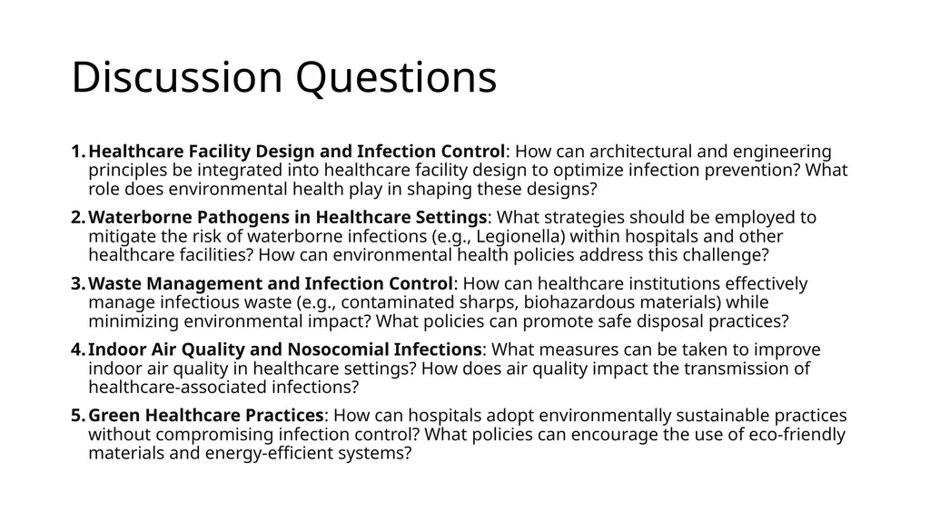 Infection Control and Prevention in Environmental - slide 2 of 49
