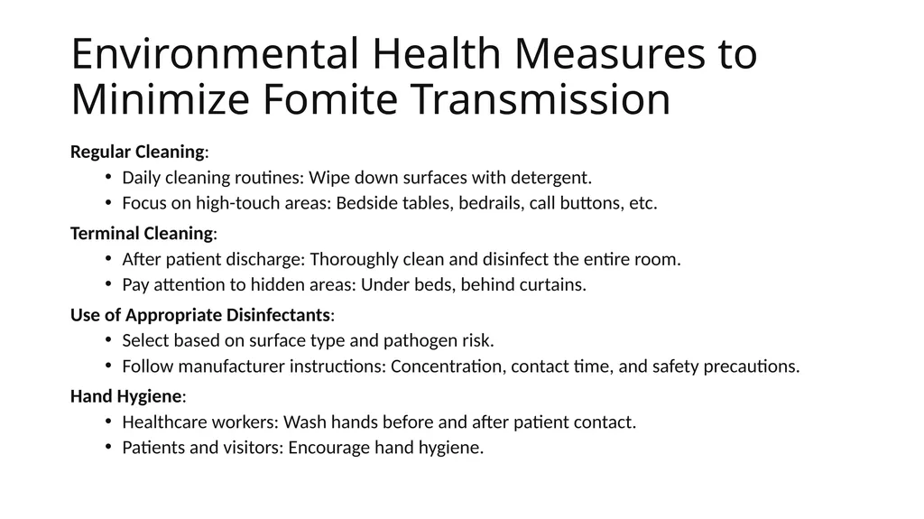 Infection Control and Prevention in Environmental - slide 34 of 49