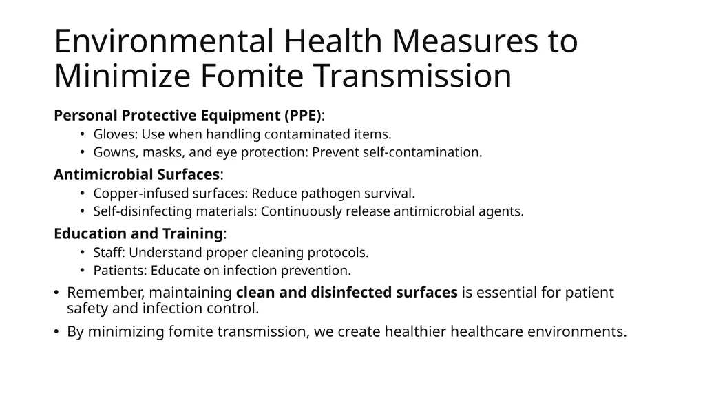 Infection Control and Prevention in Environmental - slide 35 of 49