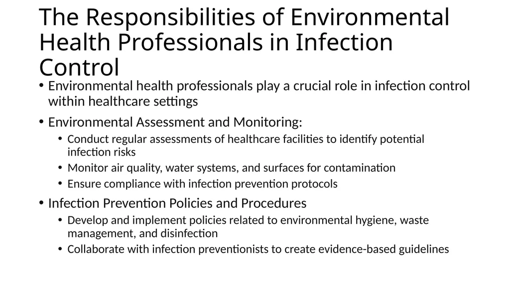 Infection Control and Prevention in Environmental - slide 13 of 49