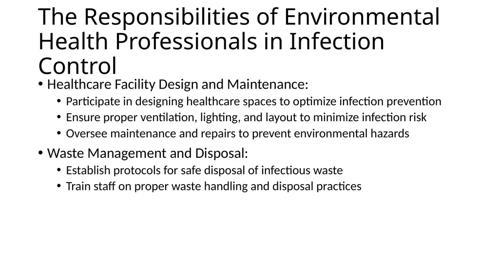 Infection Control and Prevention in Environmental - slide 14 of 49