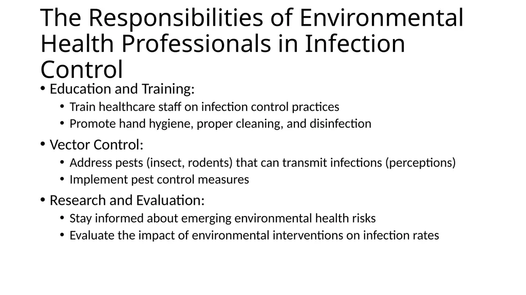 Infection Control and Prevention in Environmental - slide 16 of 49