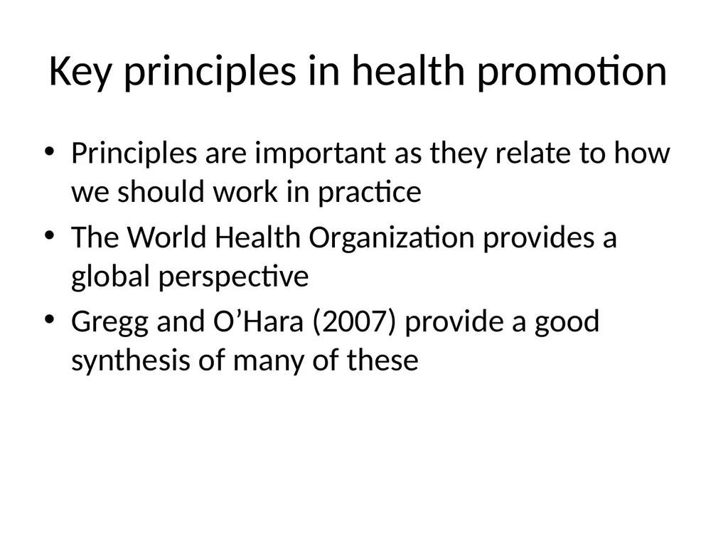 Health Promotion Session outcomes The explain the - slide 13 of 20