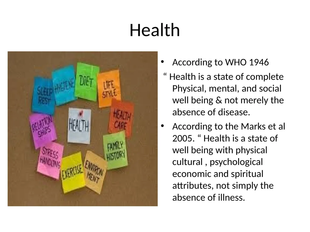 Health Psychology Meaning Of Health in social - slide 3 of 16