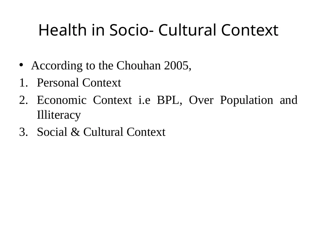 Health Psychology Meaning Of Health in social - slide 7 of 16
