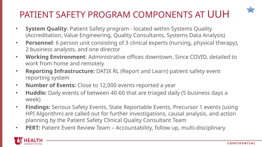 University of Utah Health Patient Safety Program - slide 4 of 16