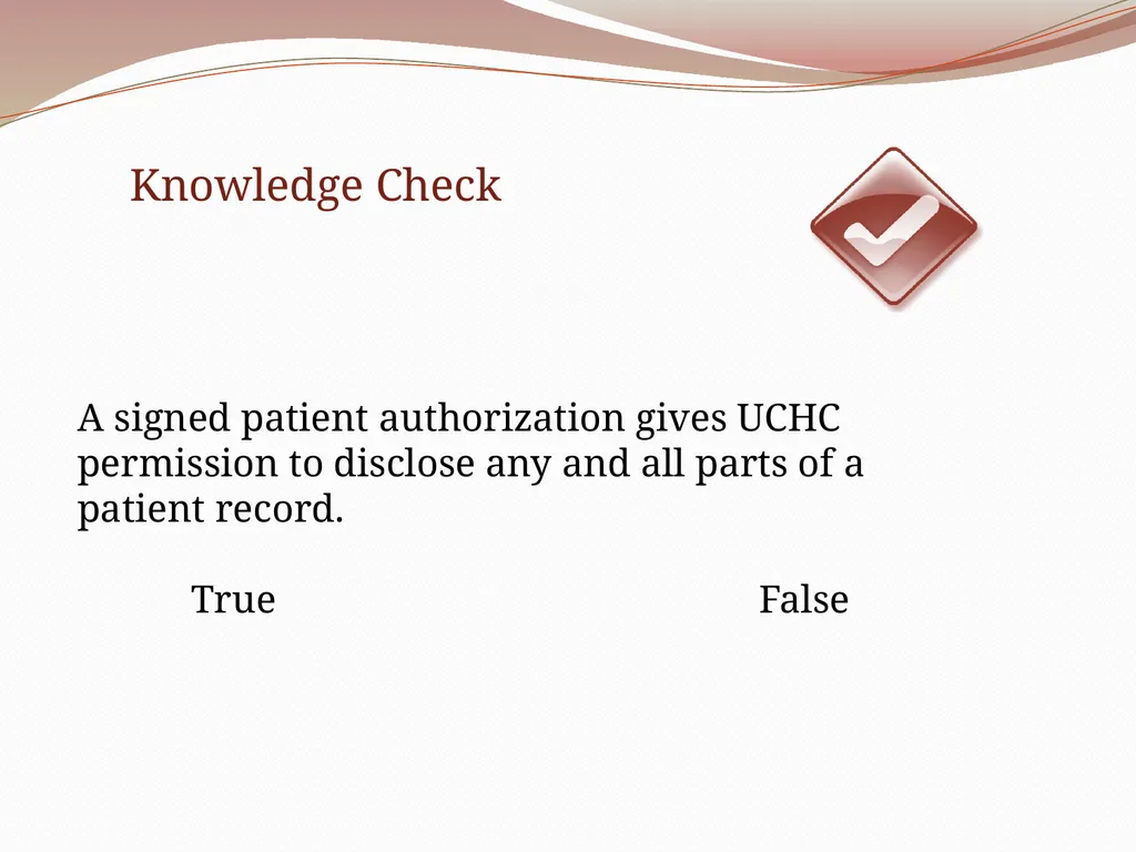 HIPAA/HITECH Privacy and Security Student Training - slide 42 of 90