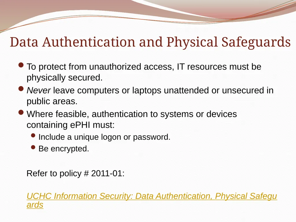 HIPAA/HITECH Privacy and Security Student Training - slide 58 of 90