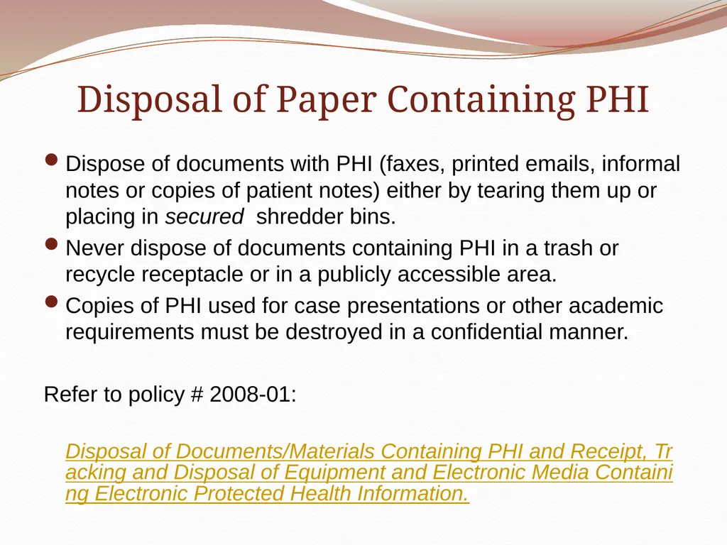 HIPAA/HITECH Privacy and Security Student Training - slide 55 of 90