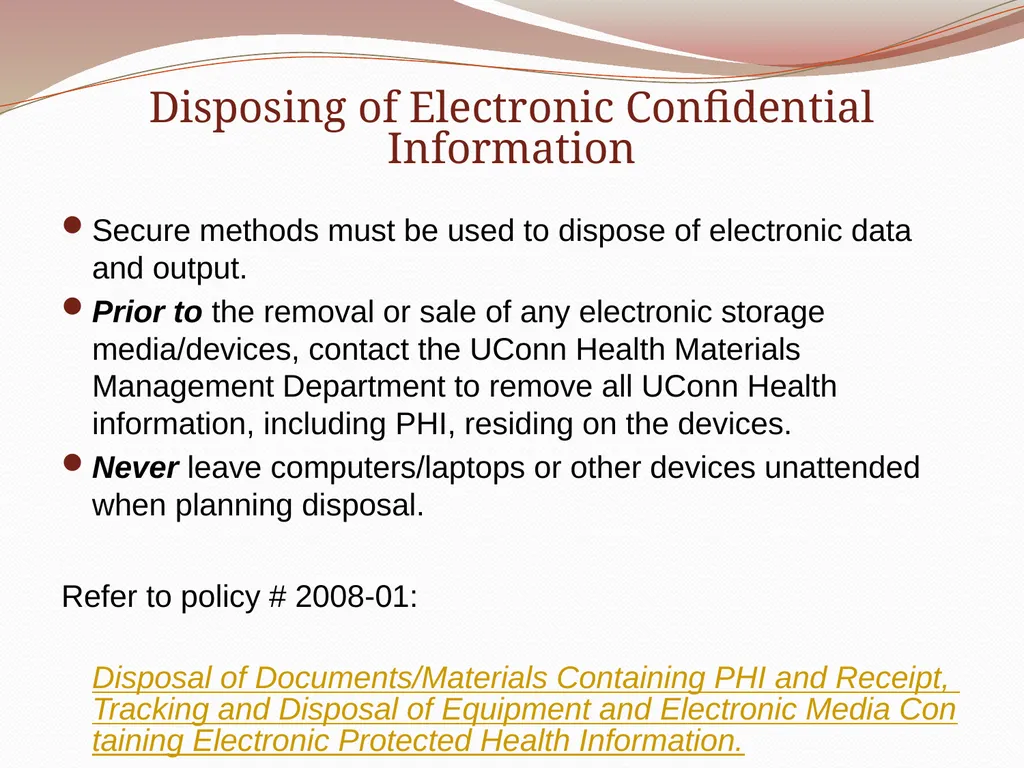 HIPAA/HITECH Privacy and Security Student Training - slide 63 of 90