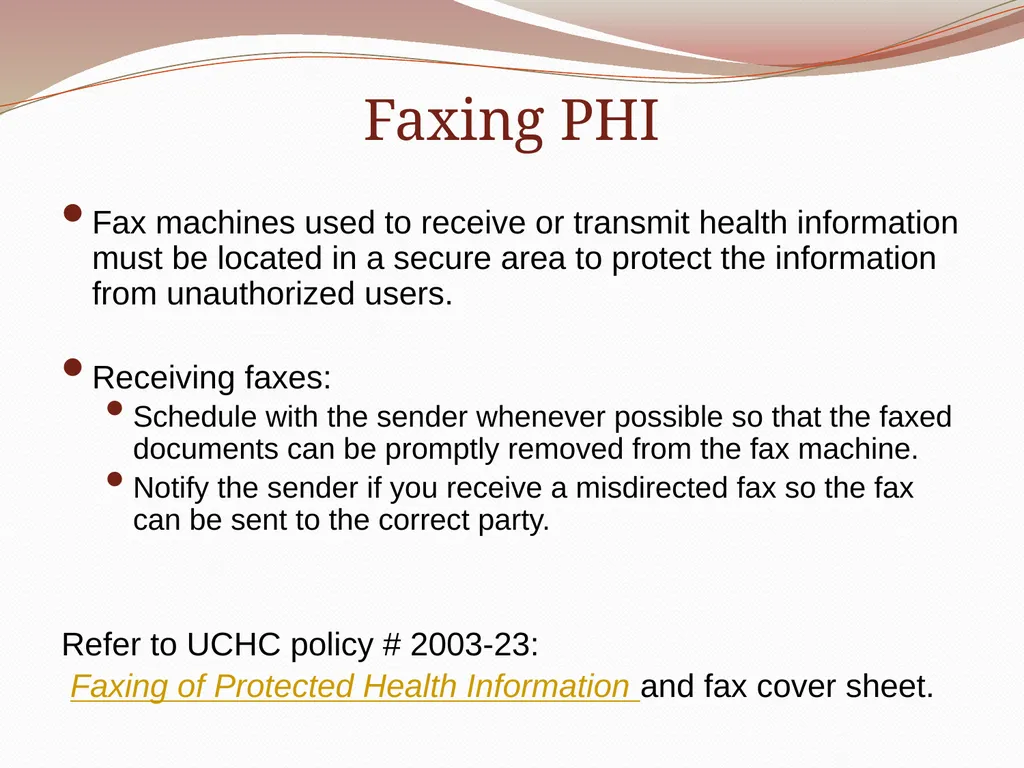 HIPAA/HITECH Privacy and Security Student Training - slide 54 of 90