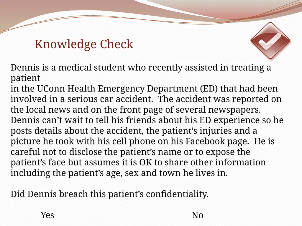 HIPAA/HITECH Privacy and Security Student Training - slide 78 of 90