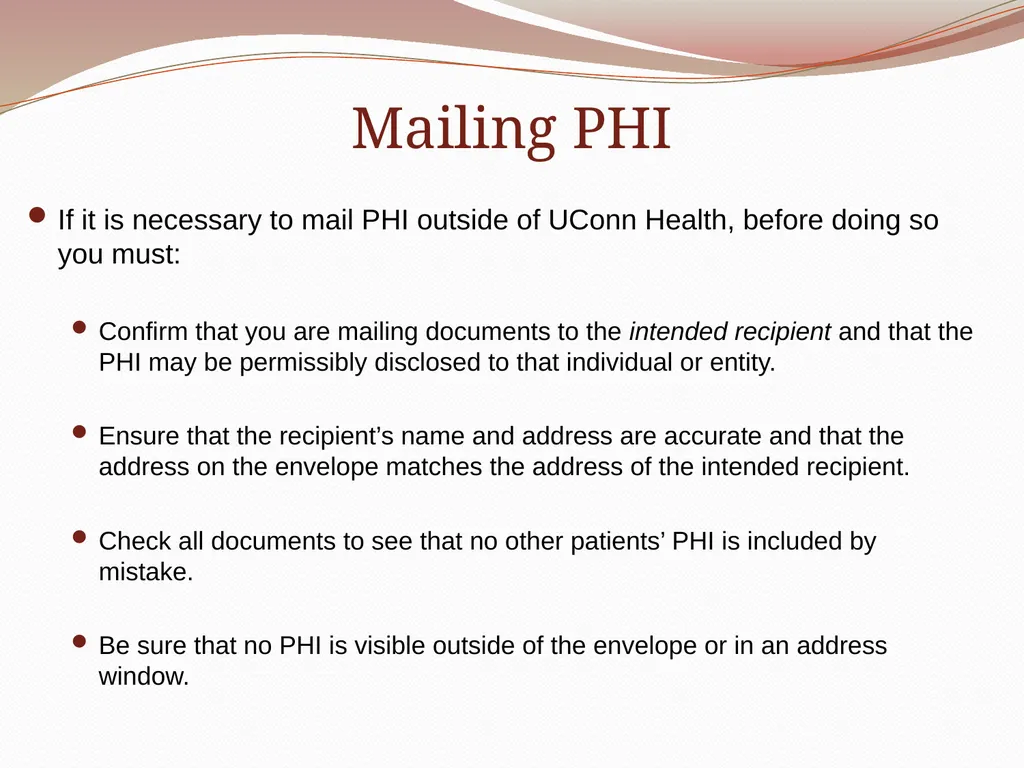 HIPAA/HITECH Privacy and Security Student Training - slide 52 of 90