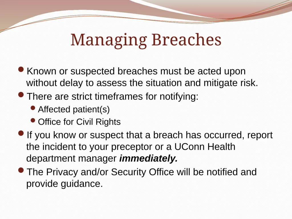 HIPAA/HITECH Privacy and Security Student Training - slide 81 of 90