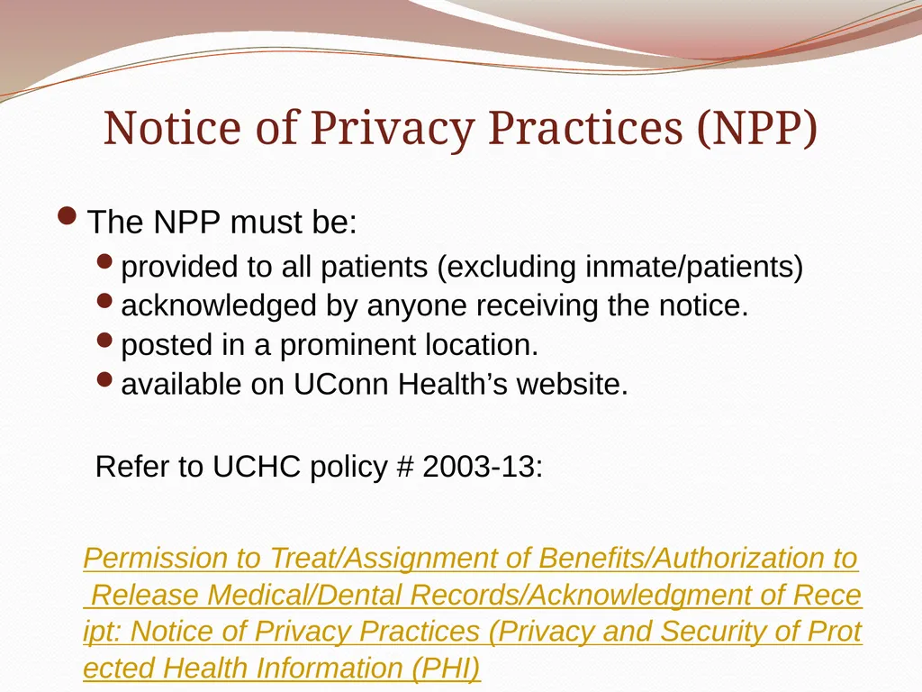 HIPAA/HITECH Privacy and Security Student Training - slide 31 of 90