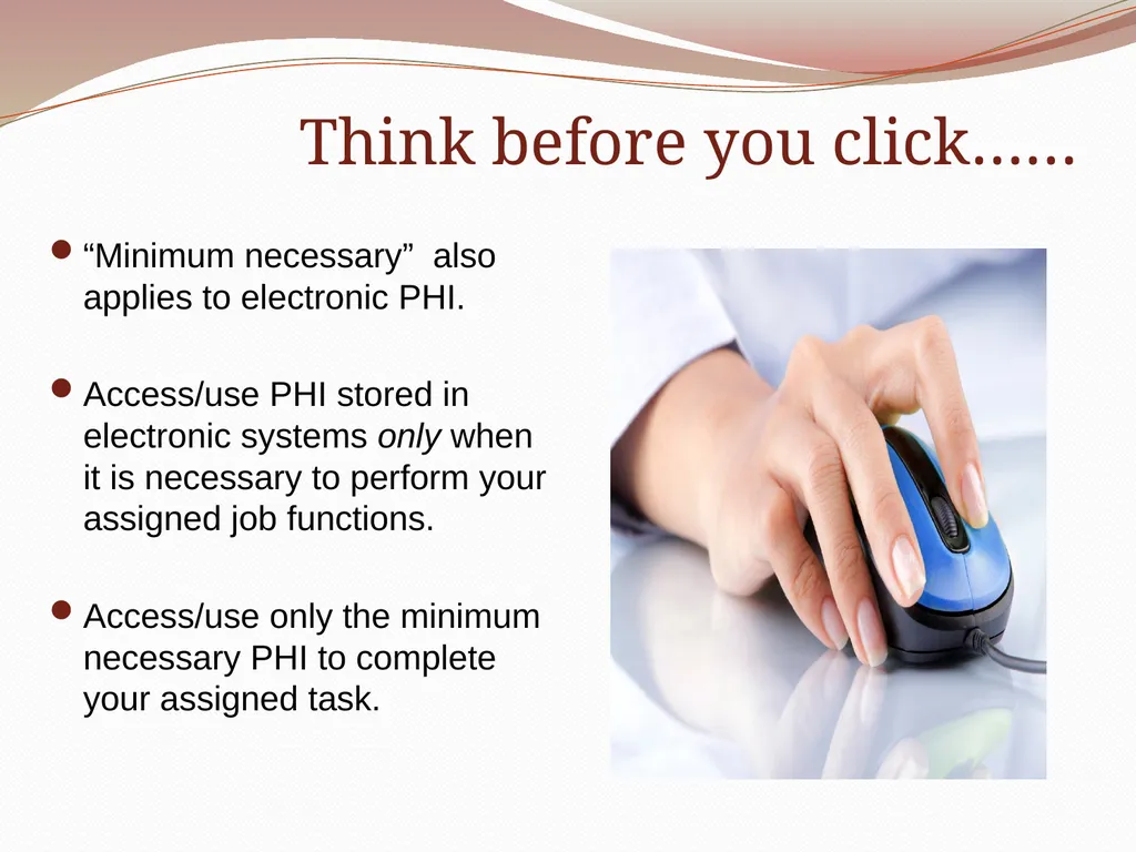 HIPAA/HITECH Privacy and Security Student Training - slide 70 of 90