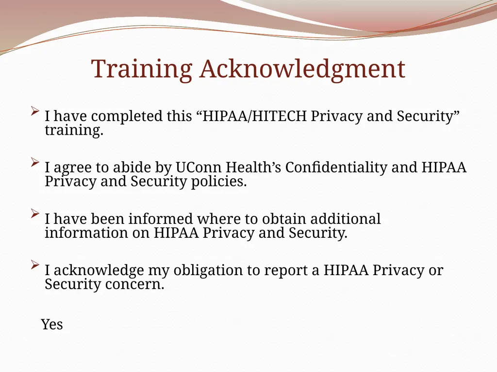 HIPAA/HITECH Privacy and Security Student Training - slide 90 of 90
