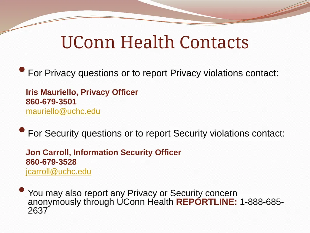 HIPAA/HITECH Privacy and Security Student Training - slide 88 of 90