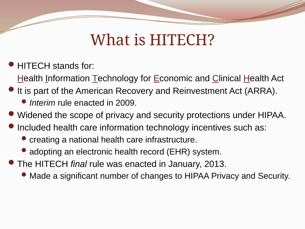 HIPAA/HITECH Privacy and Security Student Training - slide 10 of 90