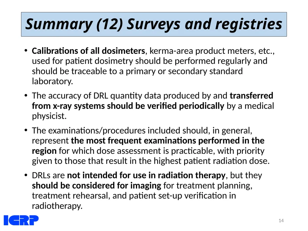 Diagnostic Reference Levels (DRLs) in Medical - slide 14 of 26
