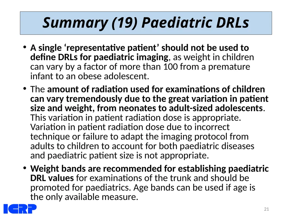 Diagnostic Reference Levels (DRLs) in Medical - slide 21 of 26