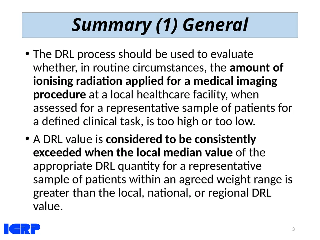 Diagnostic Reference Levels (DRLs) in Medical - slide 3 of 26